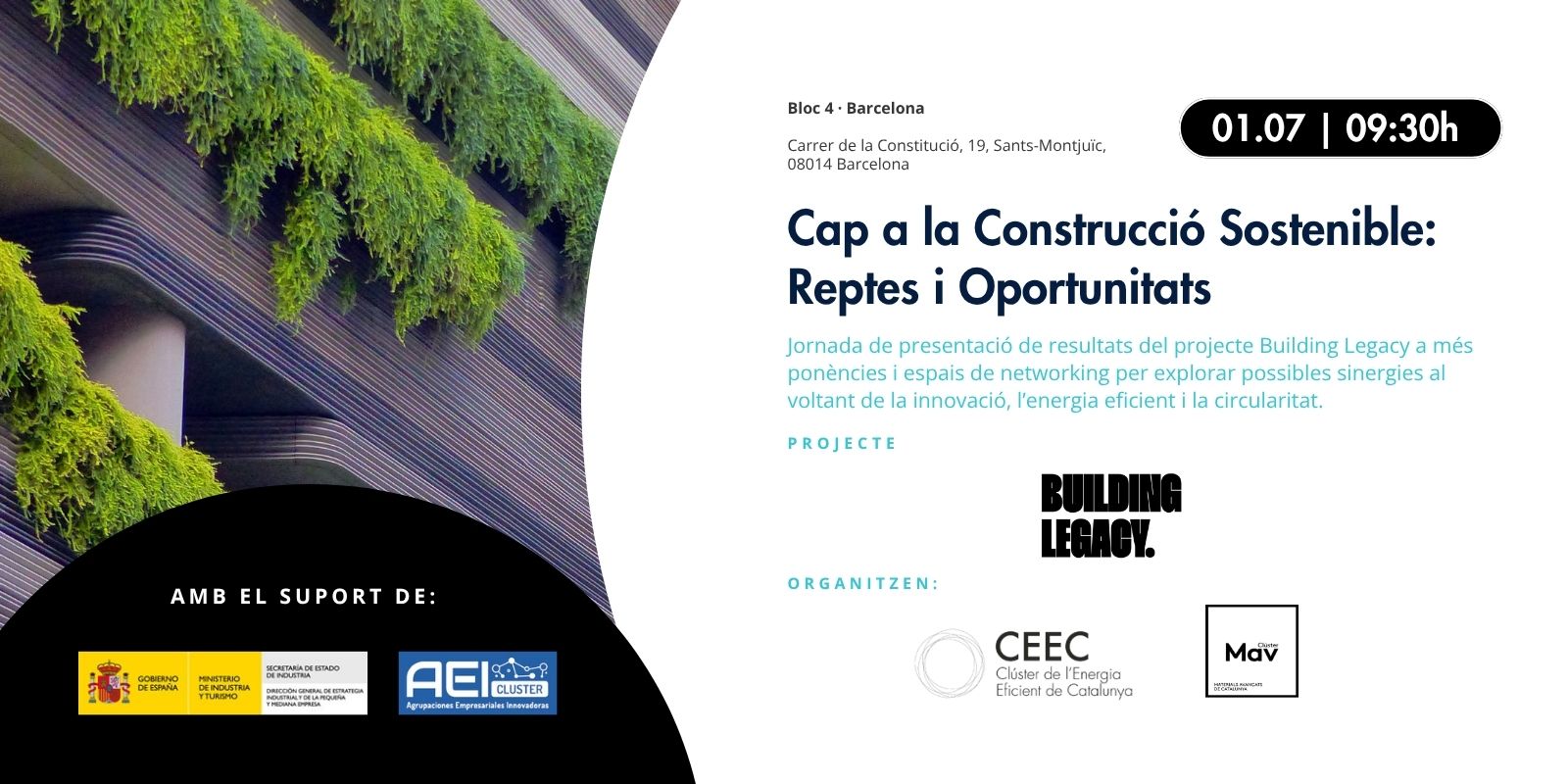 Jornada Interclúster: Cap a la Construcció Sostenible: Reptes i Oportunitats