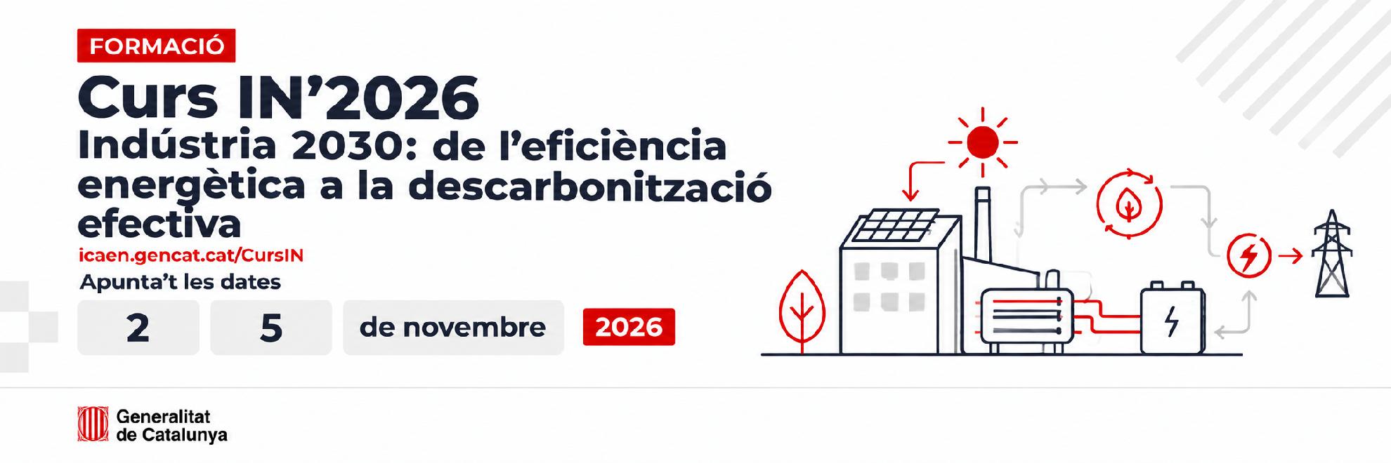 CURS IN- Finançament, innovació i cooperació per accelerar la transició energètica industrial.