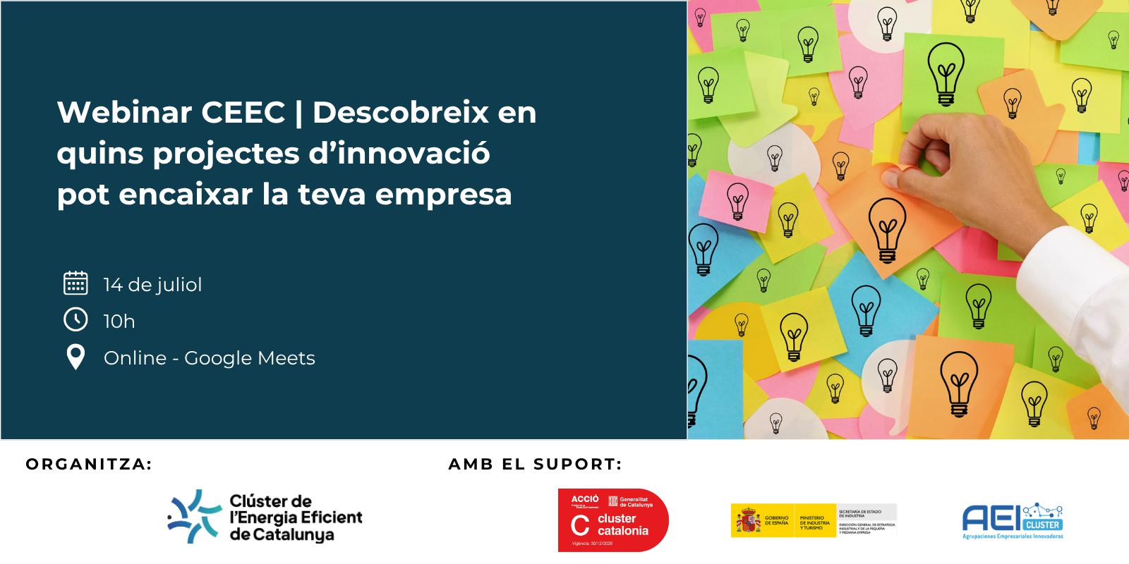 Webinar CEEC | Descobreix en quins projectes d’innovació pot encaixar la teva empresa