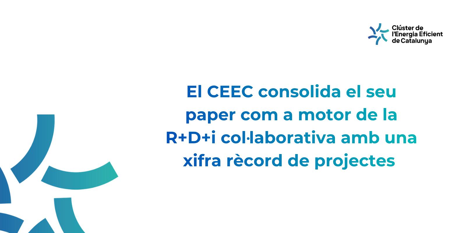 El CEEC consolida el seu paper com a motor de la R+D+i col·laborativa amb una xifra rècord de projectes