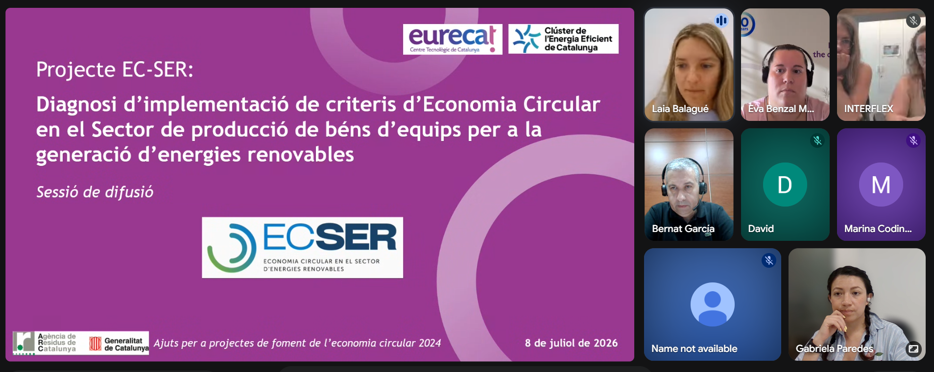 El projecte EC-SER posa el focus en l'economia circular aplicada al sector energètic