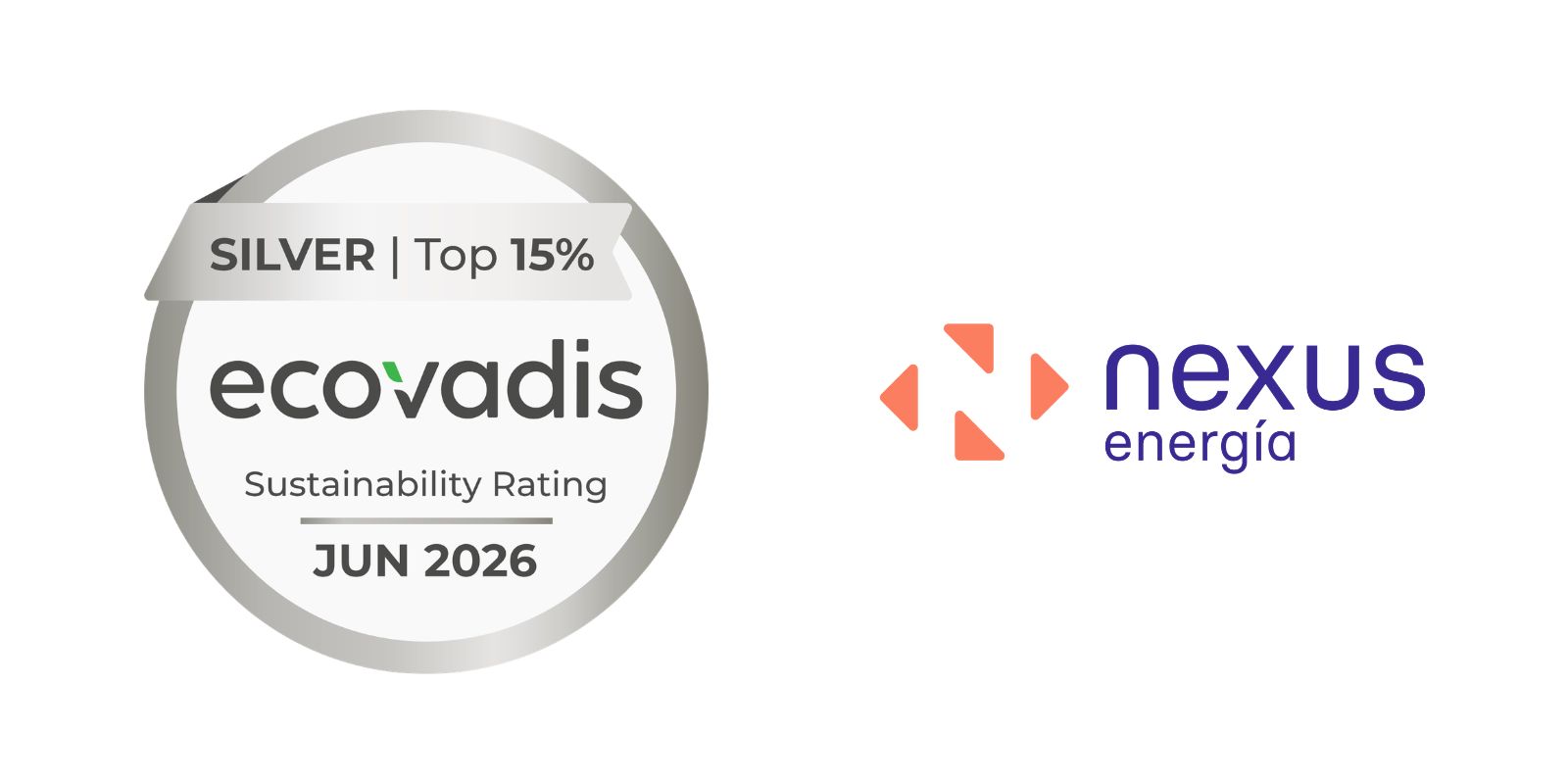 Nexus Energía, reconeguda amb la Medalla de Plata EcoVadis 2026