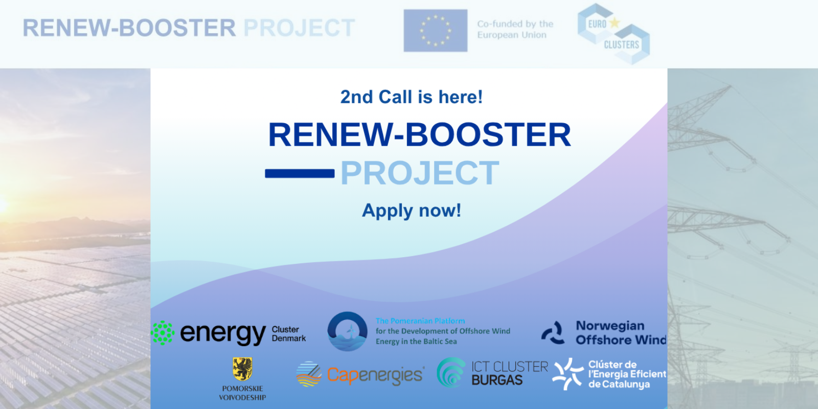 El proyecto europeo RENEW-BOOSTER abre su segunda convocatoria de financiación para pymes y startups del sector de las energías renovables