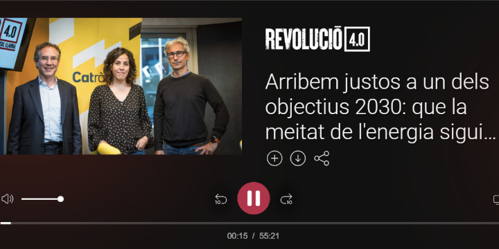 Joaquim Daura, vicepresident del CEEC, participa al programa “Revolució 4.0” per analitzar els reptes de la transició energètica