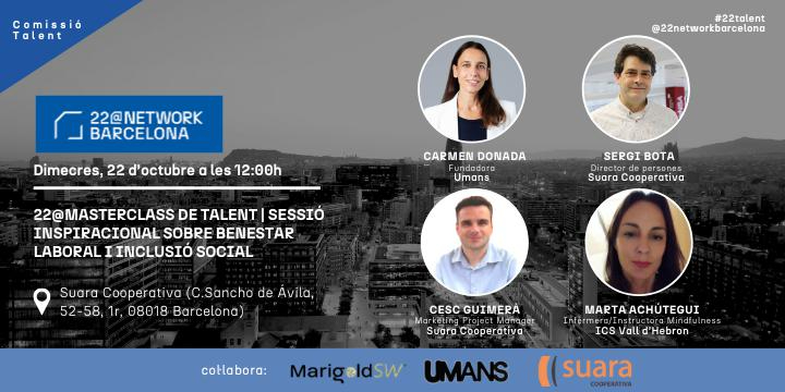 22@Masterclass de Talent | Sessió Inspiracional sobre benestar laboral i inclusió social