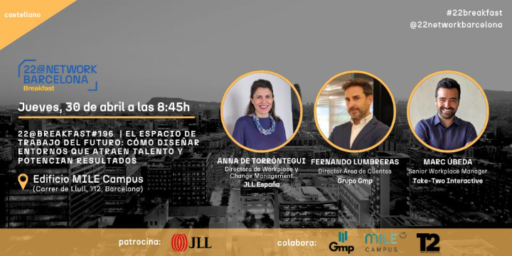 22@Breakfast #196 | L'espai de treball del futur: Com dissenyar entorns que atraen talent i potenciar els resultats