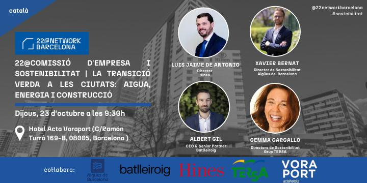 22@Comissió d'Empresa i Sostenibilitat | La transició verda a les ciutats: aigua, energia i construcció