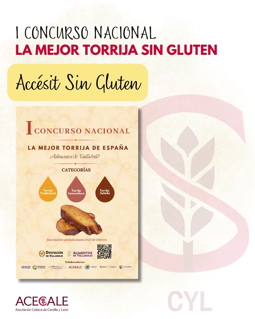 Accésit Sin Gluten - I CONCURSO NACIONAL LA MEJOR TORRIJA DE ESPAÑA
