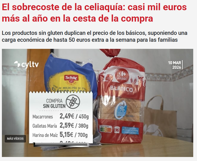 Castilla y León Televisión, visibiliza una de las principales demandas del colectivo celíaco