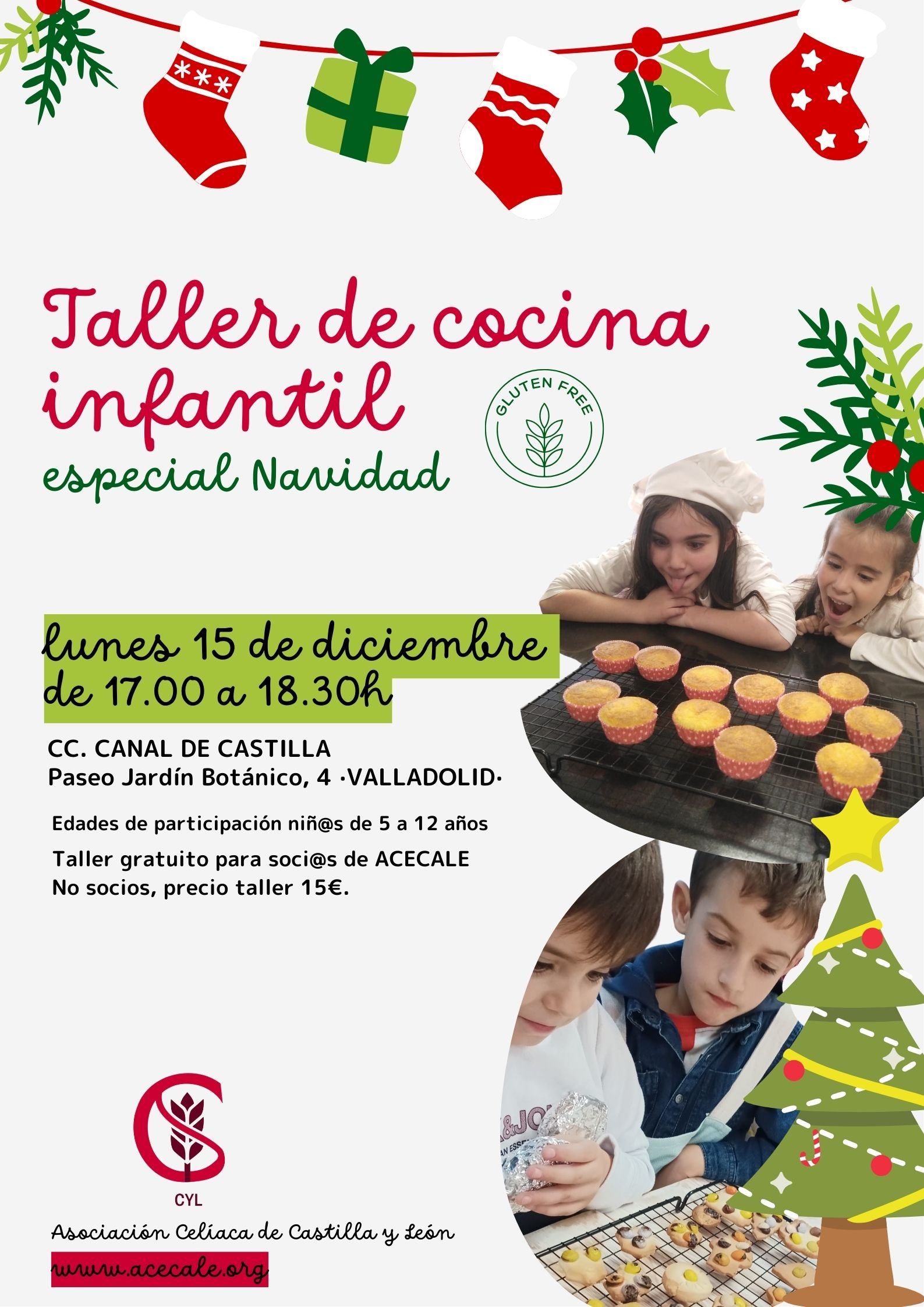 Taller infantil cocina navideña en Valladolid