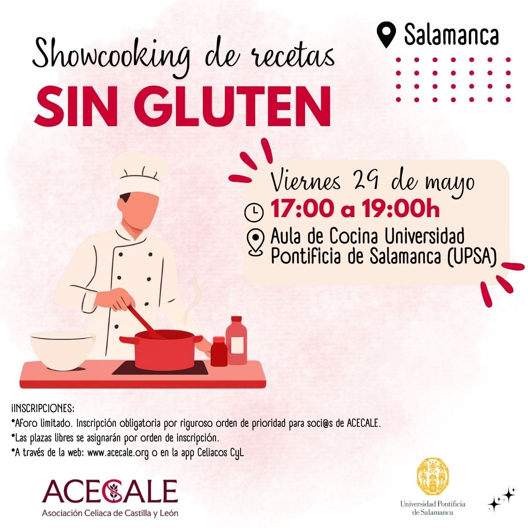 Showcooking de recetas sin gluten en Salamanca