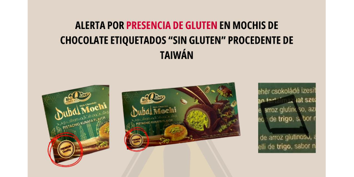 ⚠️⚠️ Alerta Alimentaría ⚠️⚠️ Presencia de Gluten en Mochis de Chocolate etiquetados "Sin Gluten"