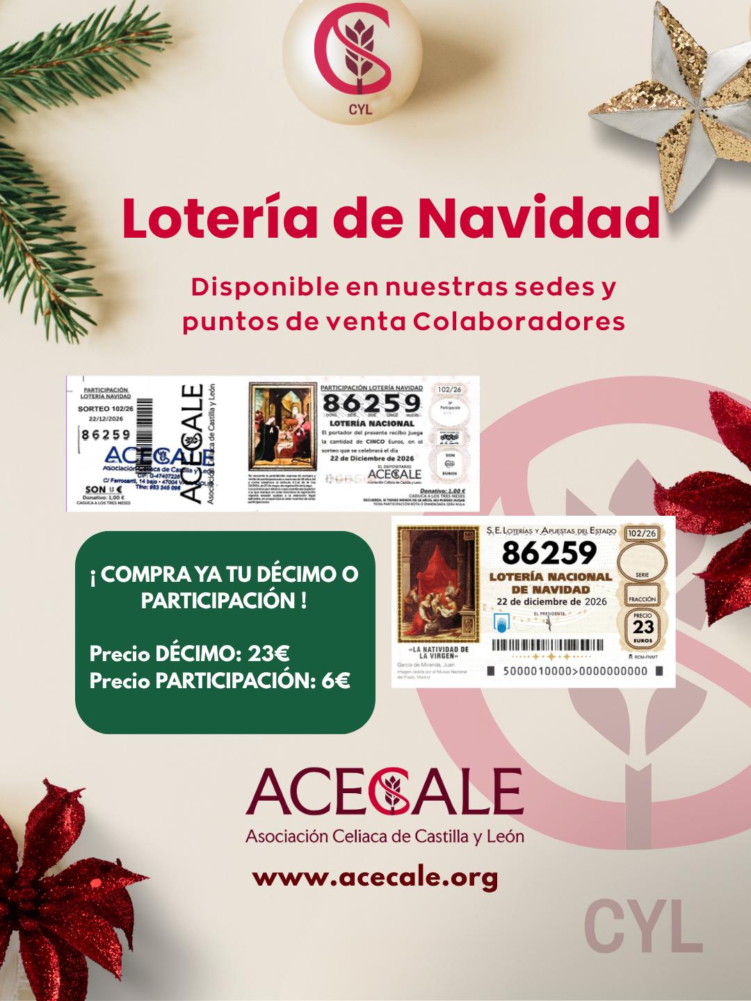 🍀Ya disponible la lotería de Navidad 2026 de ACECALE 🍀