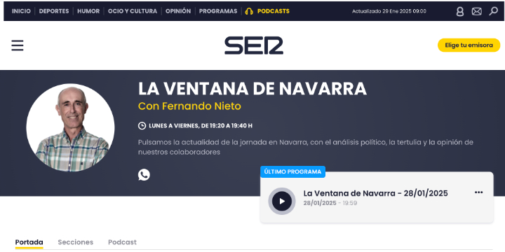 La Ventana de la Empresa Navarra (CADENA SER) GRUPO IAN
