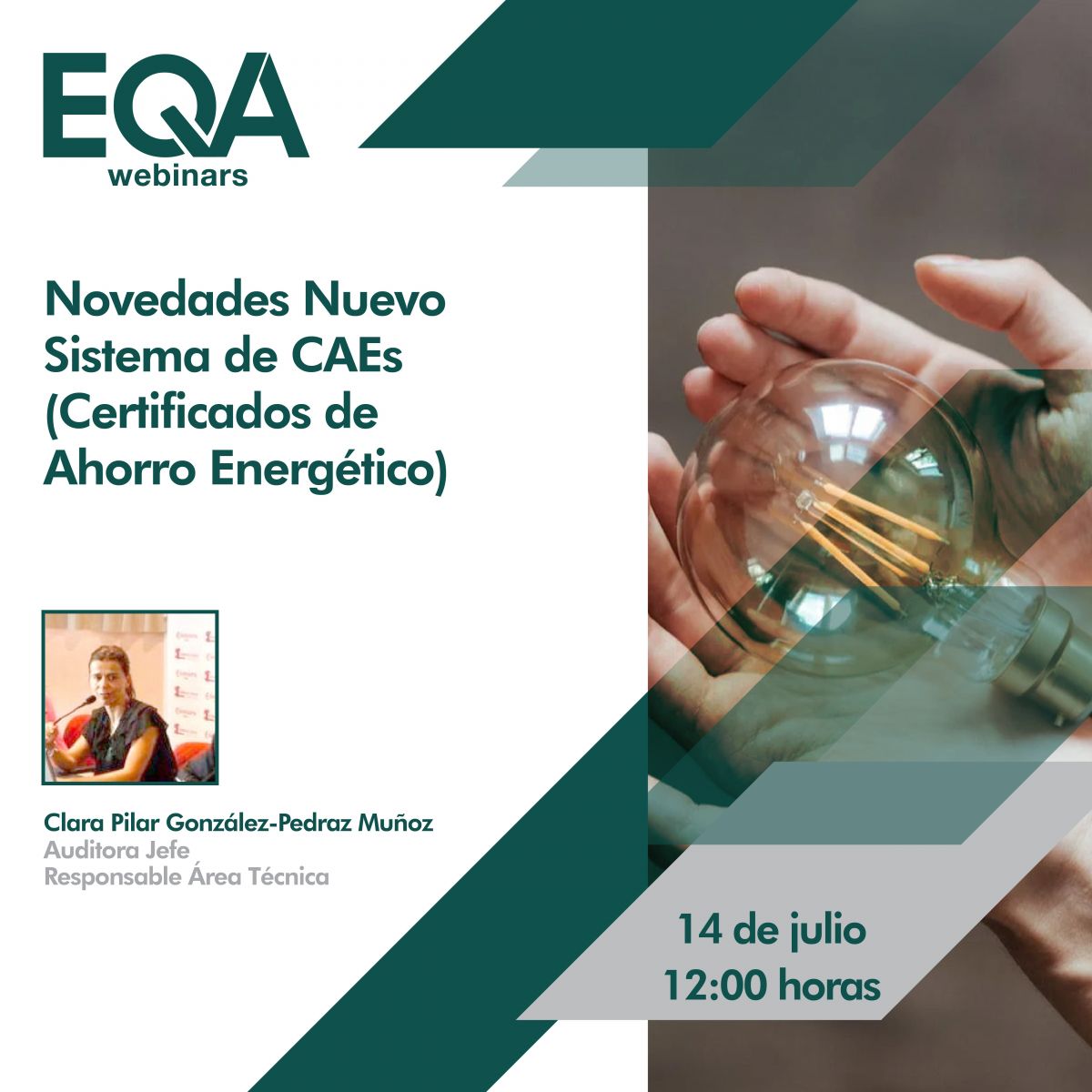 Webinar de EQA sobre Novedades en el nuevo Sistema de CAEs (Certificados de Ahorro Energético)