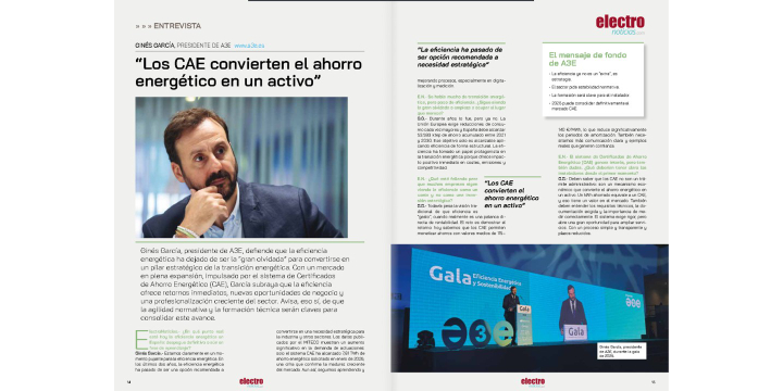 Electronoticas entrevista al presidente de A3E, Ginés Ángel Gil