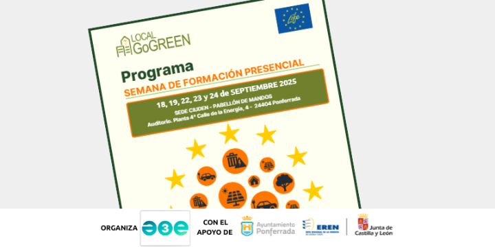 El Ayuntamiento de Ponferrada y A3E convocan una jornada de formación gratuita en el marco del proyecto LOCAL GoGREEN