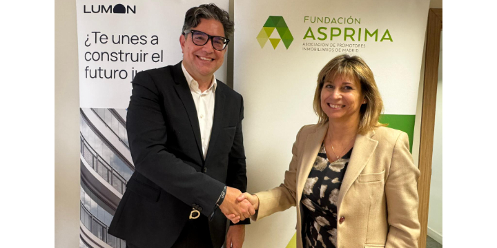 Fundación ASPRIMA y LUMON firman un acuerdo para impulsar la eficiencia y la sostenibilidad en el sector inmobiliario