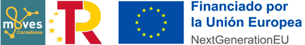 Imagen del plan Moves Corredores, con la bandera de la unión europea