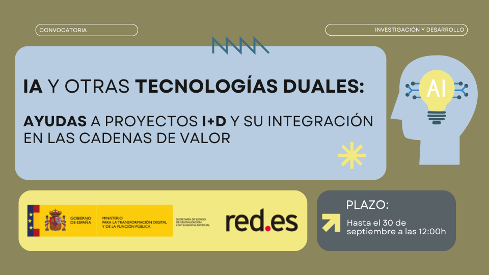 IA y otras tecnologías duales: Ayudas a proyectos I+D y su integración en las cadenas de valor
