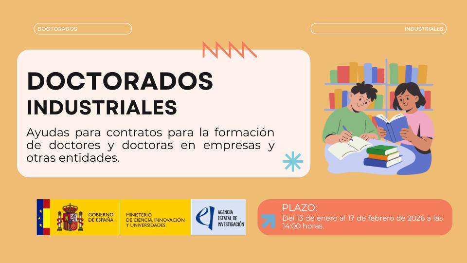 Ayudas para contratos para la formación de doctores y doctoras en empresas y otras entidades