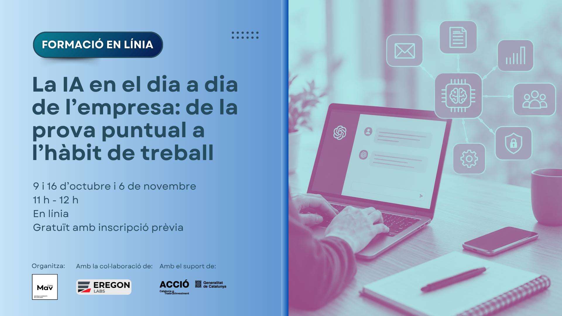 FORMACIÓ EN LÍNIA | La IA en el dia a dia de l’empresa: de la prova puntual a l’hàbit de treball