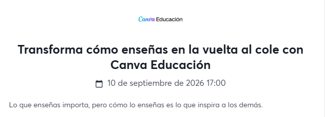 Webinar Canva Educación | Transforma cómo enseñas en la vuelta al cole