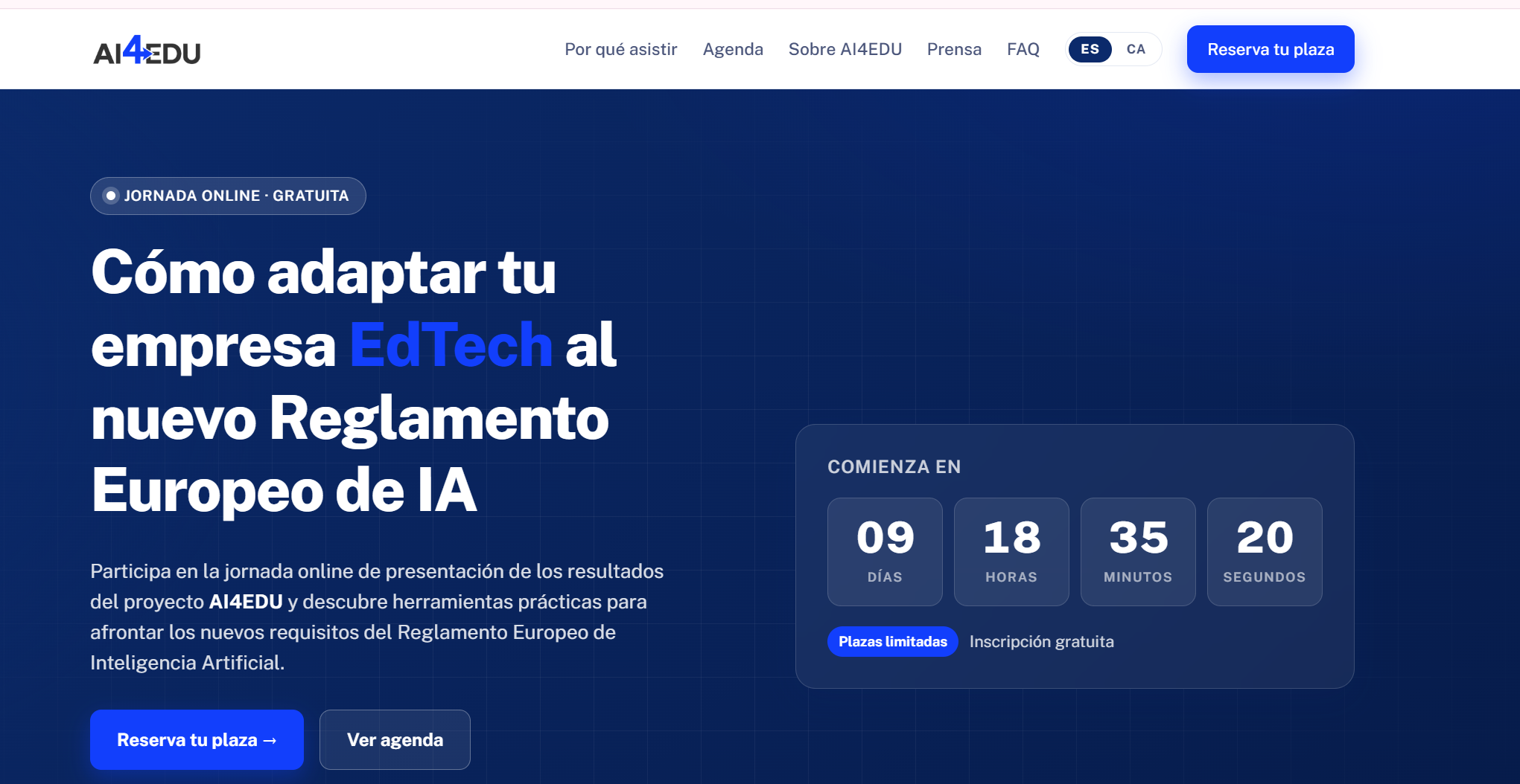 Presentación AI4EDU Cómo adaptar tu empresa EdTech al nuevo Reglamento Europeo de IA