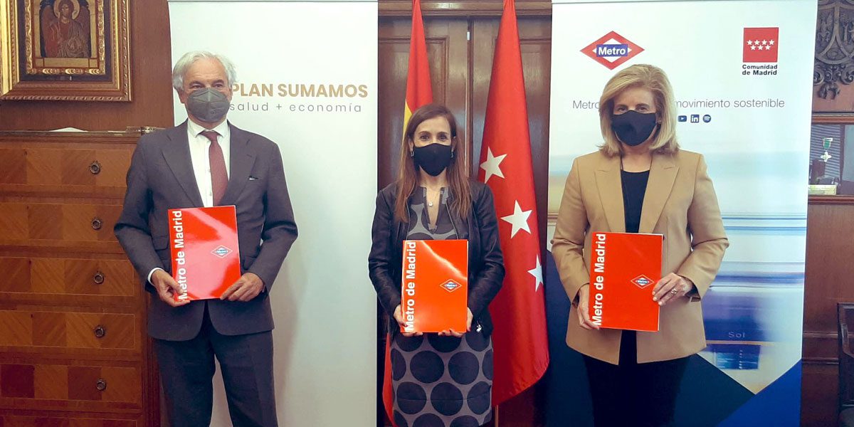 Fátima Báñez: "Seguimos sumando Salud+Economía con el convenio entre Fundación CEOE, CEIM y  Metro Madrid"
