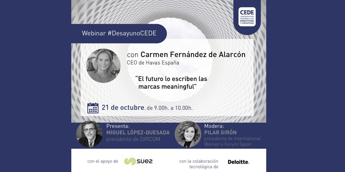 Pilar Girón participará el 21 de octubre en el #DesayunoCEDE